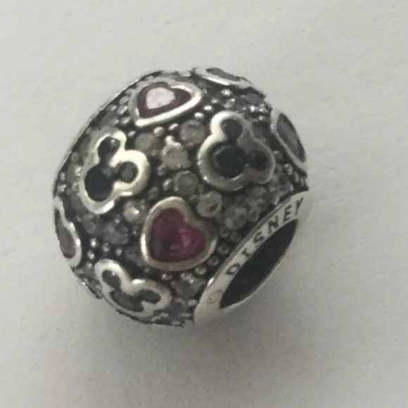 Pandora Disney sparkling Mickey & Hearts charm. - Picture 3 of 8